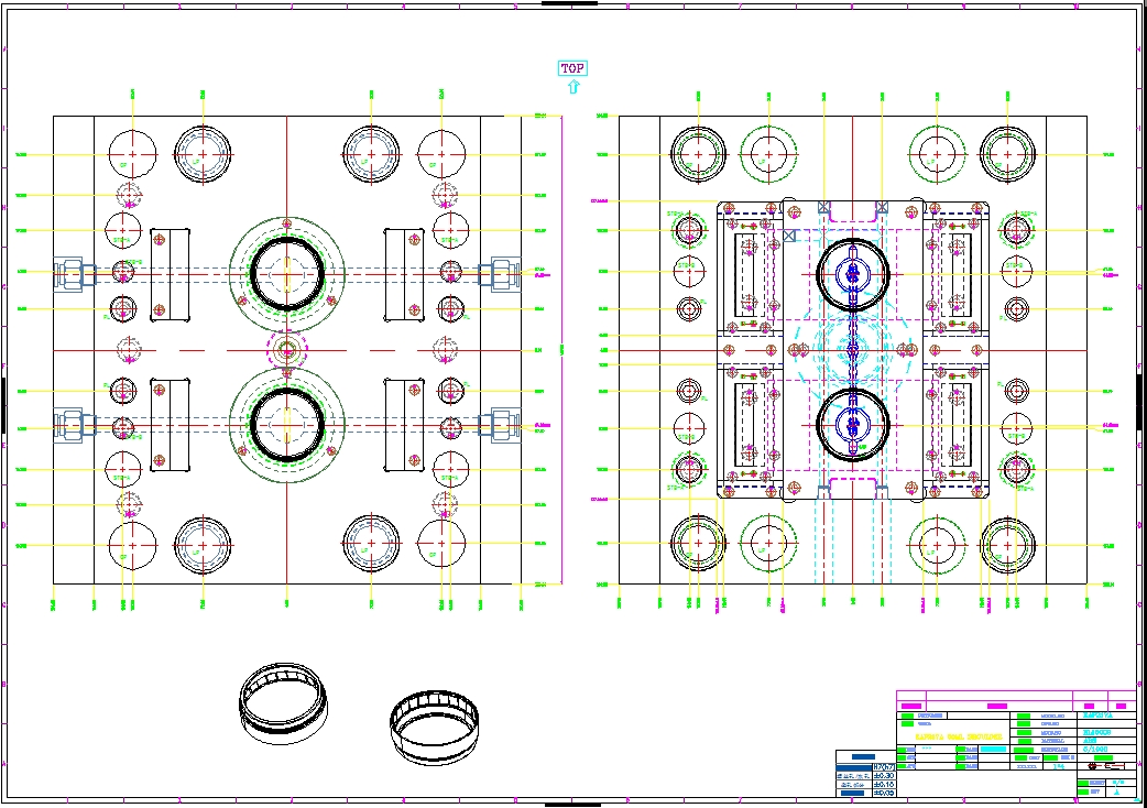 2D模具組立圖（結構圖）注塑模具